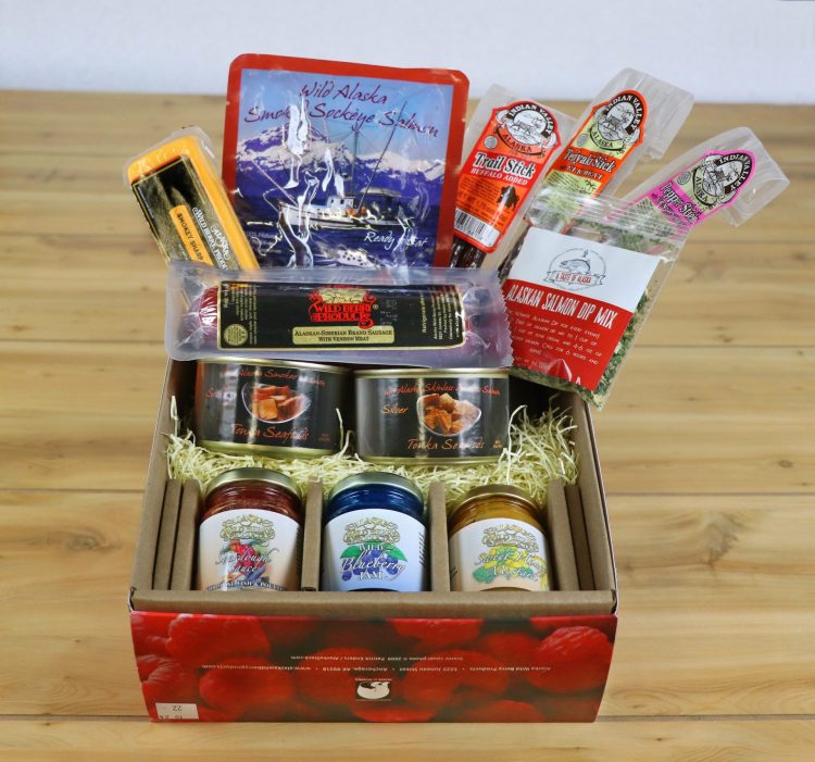 Alaska Wild Berry Hunter's Cache Meats and Cheese Gift Pack