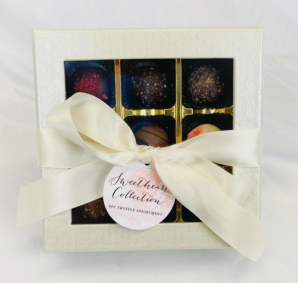 Alaska Wild Berry Products Sweetheart Collection 9 Piece Truffle Assortment Box
