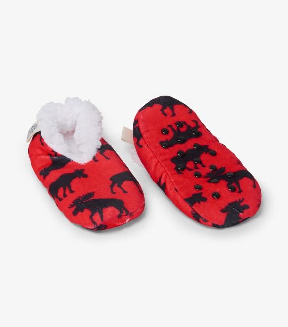 gå ind trappe vase Moose on Red Kid's Warm & Cozy Slippers – Alaska Wild Berry Products