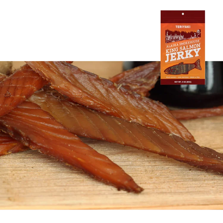Alaska Smokehouse Teriyaki Smoked Salmon Jerky